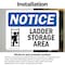 Signmission Ladder Storage Area Sign With Symbol, 14 in W x Rectangle, Vinyl Decal OS-2PACK-NS-D-1014-L-13945 - alternate 2